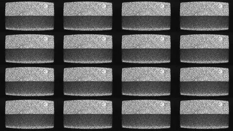 Glitch screen tv set static noise grain channel Stock Illustration