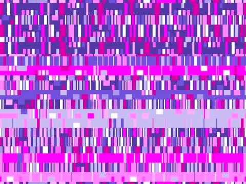 Glitch seamless pattern. Signal error, pixel mosaic. Computer screen error. B Stock Illustration