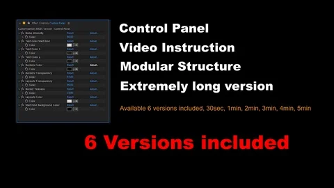 Glitch Sequences // 6 versions Stock After Effects