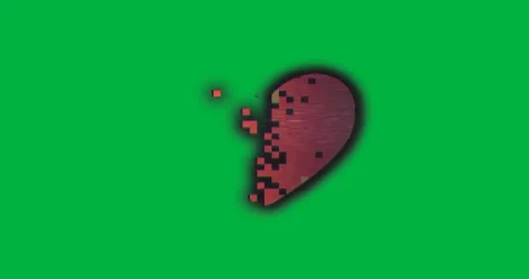 Glitch shape floating on transparent background, displaying colorful pixel Stock Footage 317527456