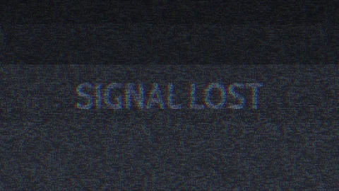 Glitch "Signal Lost" Screen - Interference, Noise, and TV Artifacts Stock Footage 311064793