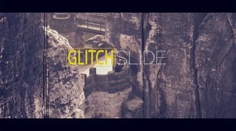 Glitch Slide After Effects stock