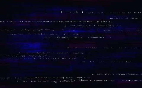 Glitch static noise. Retro screen signal. Horizontal white lines. Random shapes Stock Illustration