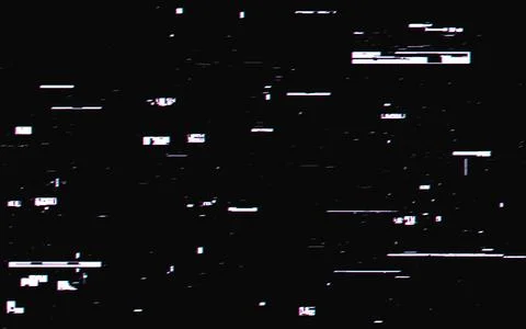 Glitch stereo effect. Distortion texture with horizontal lines. Video signal Illustrazione stock