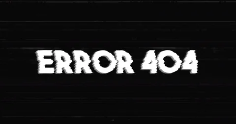 Glitch stile error 404 advertisement banner on black background loop Stock Footage 83460710