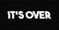 Glitch Stile It's Over Sales Advertisement Banner On Black Background Loop Stock Footage