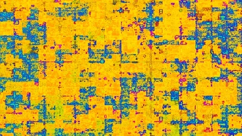 Glitch Subtle Grid Pattern Tile Background Video Stock Footage 302234046