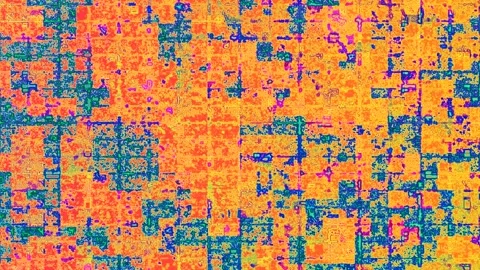 Glitch Subtle Grid Pattern Tile Background Video Stock Footage 302234066