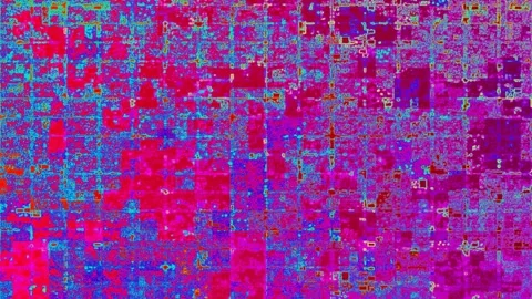 Glitch Subtle Grid Pattern Tile Background Video Stock Footage 302234390