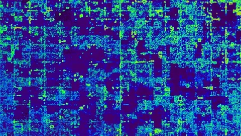 Glitch Subtle Grid Pattern Tile Background Video Stock Footage 302235083