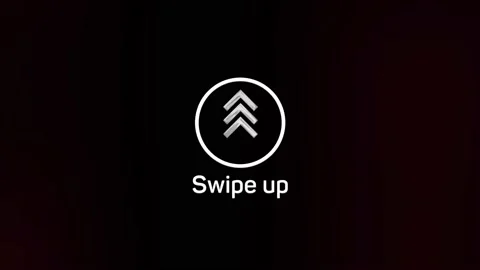 Glitch Swipe up animation button. Application and social network icons, swipe up Stock Footage 166868110