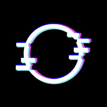 Glitch symbol digital disruption error effect 스톡 일러스트