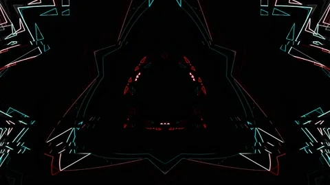 Glitch Tech Lines Geometric Interference  Pattern Background Loop Video Stock Footage 162645123