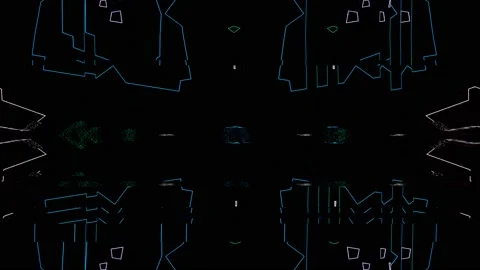 Glitch Tech Lines Geometric Interference  Pattern Background Loop Video Stock Footage 162645147