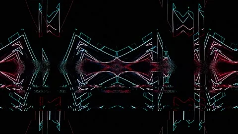 Glitch Tech Lines Geometric Interference  Pattern Background Loop Video Stock Footage 162645163