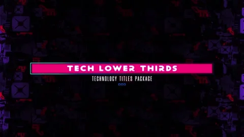 Glitch Technology Lower-Thirds Package After Effects stock