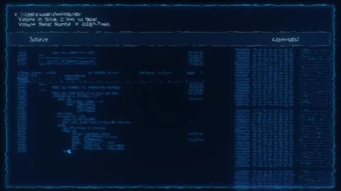 Glitch Text Animation Code Snippets with Glitch Noise Effects data, connection Stock Footage 292918868