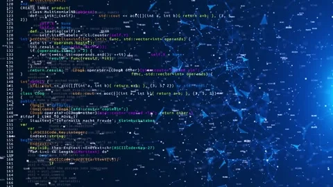 Glitch Text Animation Code Snippets with Glitch Noise Effects data, connection Stock Footage 293006267