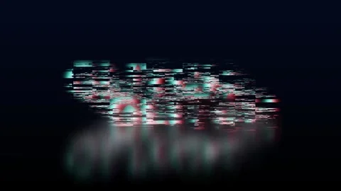 Glitch text animation with glitch effect isolated on black background Stock Footage 321469521