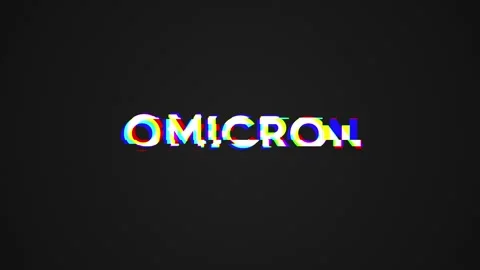 Glitch text animation - Omicron. Stock Footage 239527543