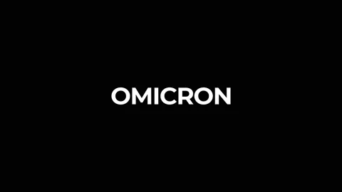 Glitch text animation - Omicron.  World epidemiological crisis. Stock Footage 171558933