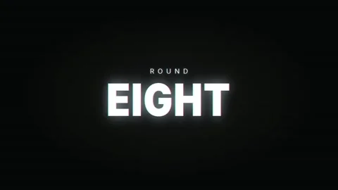 Glitch Text Animation Seamless Loop Digital Glitch Effect Round Eight Stock Footage 342046407