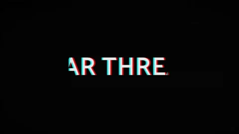 Glitch text animation - War Threat. No war concept. Pop-up text on black Video stock 221858882