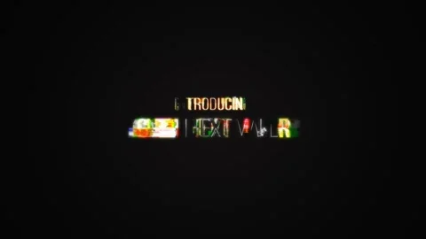 Glitch Text Animator After Effects stock