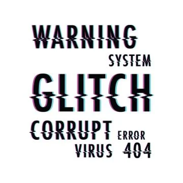 Glitch text background Stock Illustration