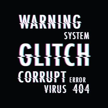 Glitch text background Stock Illustration