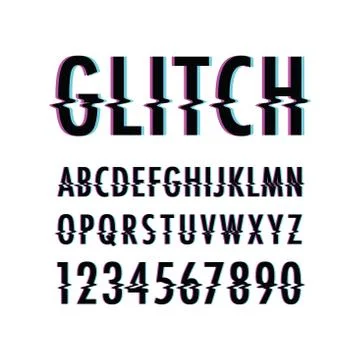 Glitch text background Illustrazione stock