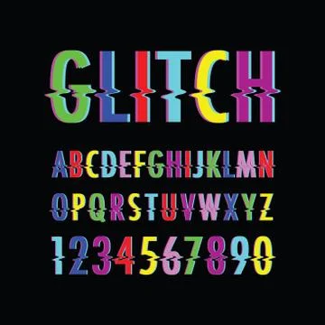 Glitch text background Stock Illustration