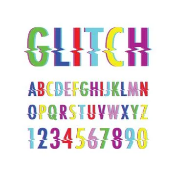 Glitch text background Stock Illustration