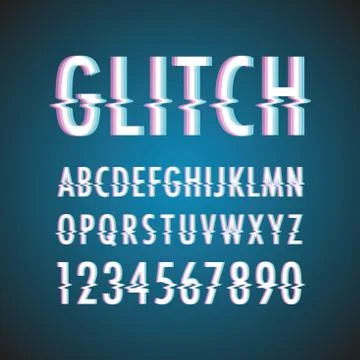 Glitch text background Stock Illustration