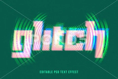 Glitch Text Effect PSD Template