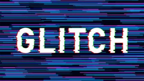 Glitch text effect. Screen glitch VHS effect. Data Access Error. Hacking cy.. Stock Illustration