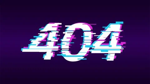 Glitch text effect. Screen glitch VHS effect. Data Access Error. Hacking cybe Stock Illustration