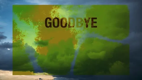 Glitch Text Goodbye Apocalyptic new year horror grunge weird surreal future Stock Footage 296619609