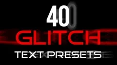 Glitch text presets Stock After Effects