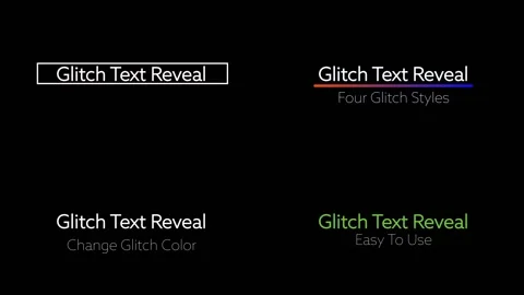 glitch text reveal after effect download