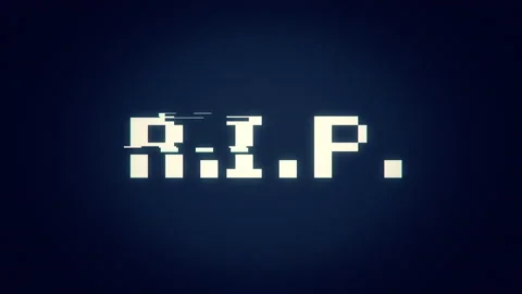 Glitch text RIP Stock Footage 134607647