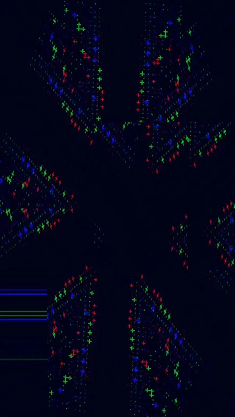 Glitch Texture 4K Vertical — Psychedelic VJ Overlay Seamless Stock Footage 329831018