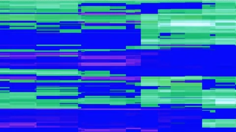 Glitch texture artifacts  transition on transparent background and blue screen Stockbeeldmateriaal 330051137