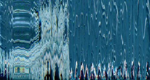 Glitch texture background static noise blue white Foto stock
