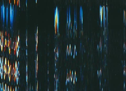 Glitch texture digital artifacts color noise dark Illustrazione stock