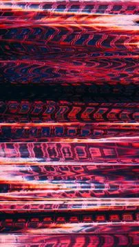 Glitch texture digital distortion pink artifacts Illustrazione stock