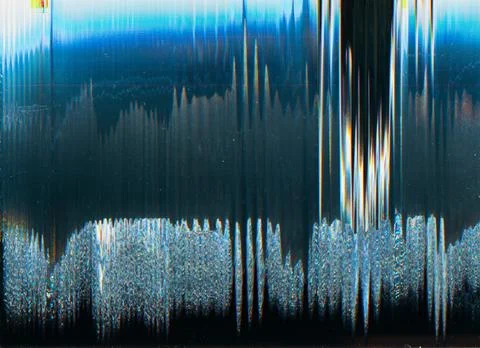 Glitch texture grunge layer blue noise overlay Stock Illustration