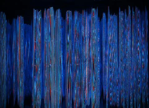Glitch texture overlay pixel noise blue distortion Foto stock