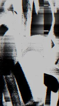 Glitch Texture with Scanline Displacement and Chromatic Aberration Artifacts Illustrazione stock