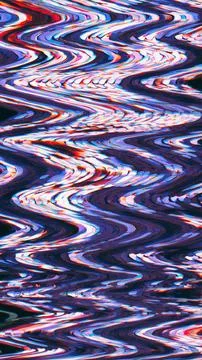 Glitch texture screen distortion blue analog noise Stock Photos